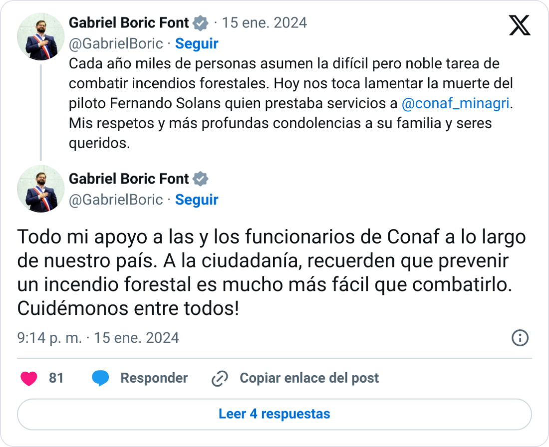 Mis respetos y más profundas condolencias