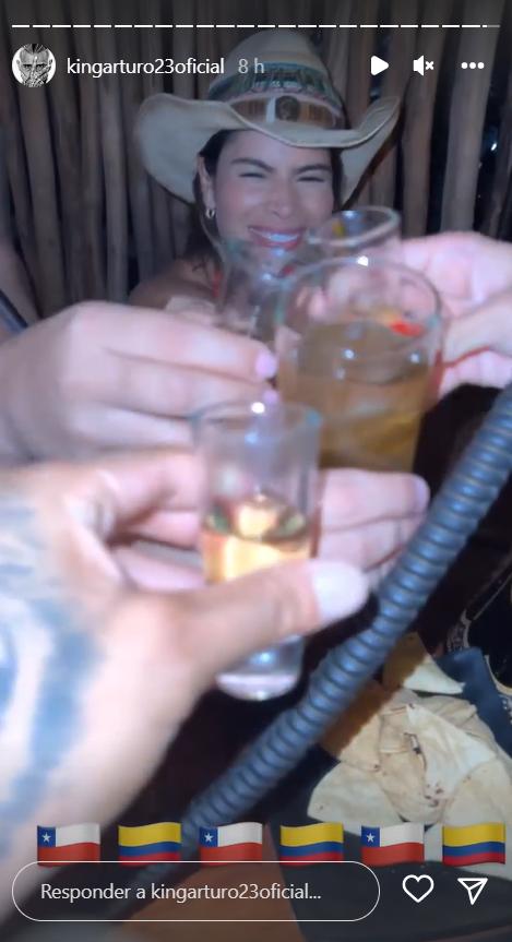 Vidal publicó distintas historias de sus celebradas vacaciones en México.