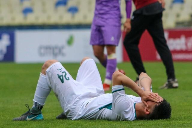 Bayron Saavedra acompañó al equipo en el partido definitorio con Deportes Concepción por mantener la categoría