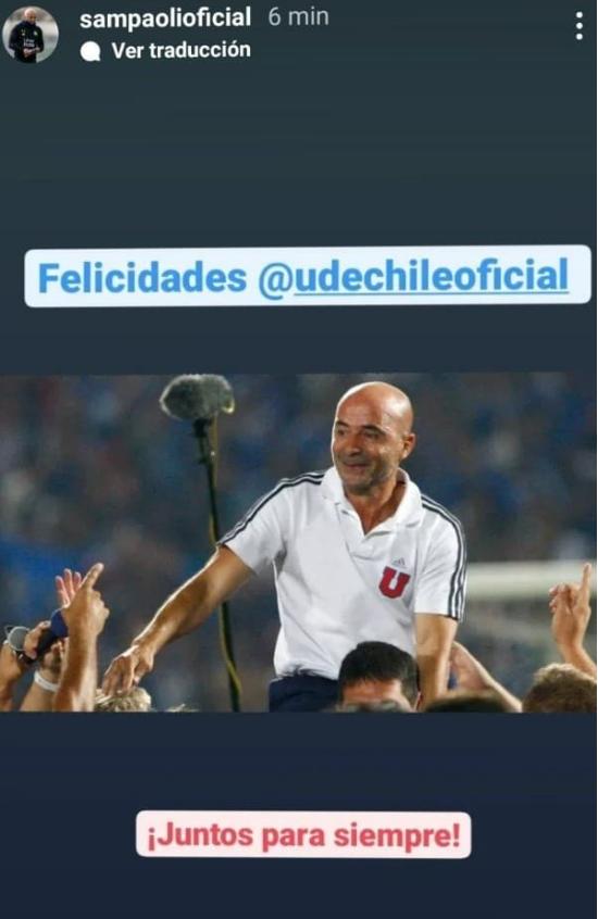 El saludo de Jorge Sampaoli a la U.