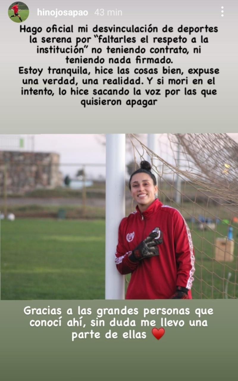 Paola Hinojosa se despidió de Deportes La Serena