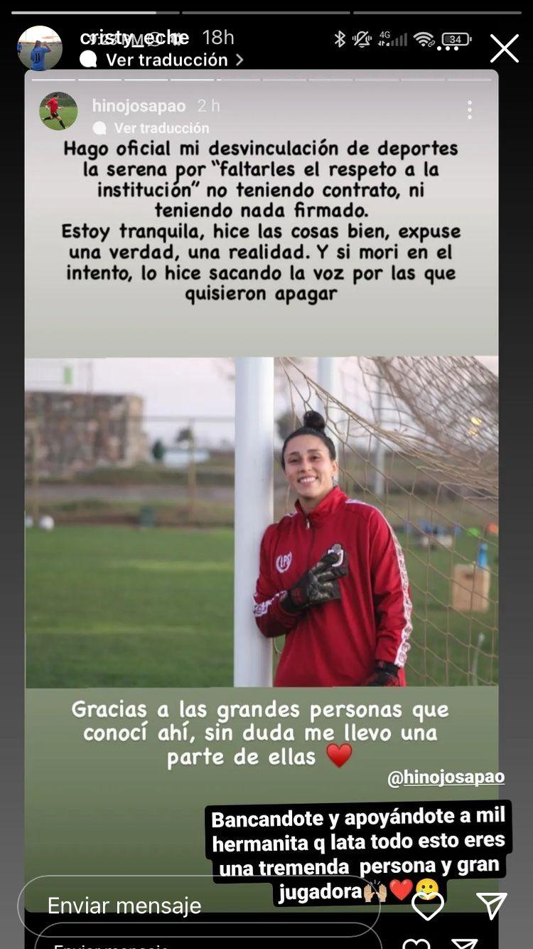 Compañera de Paola Hinojosa vía Instagram