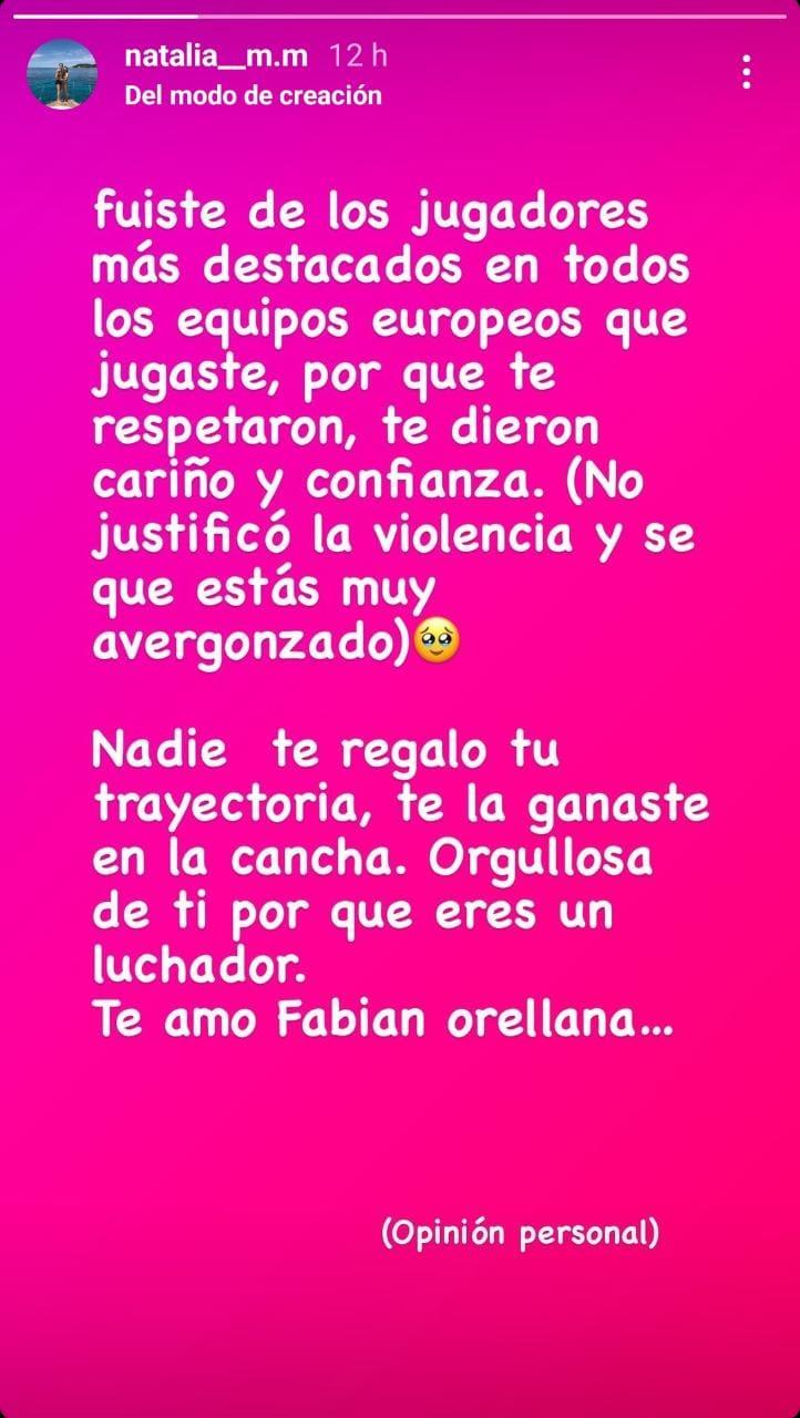 Natalia Molina defendió a Fabián Orellana tras su expulsión en el Clásico Universitario.