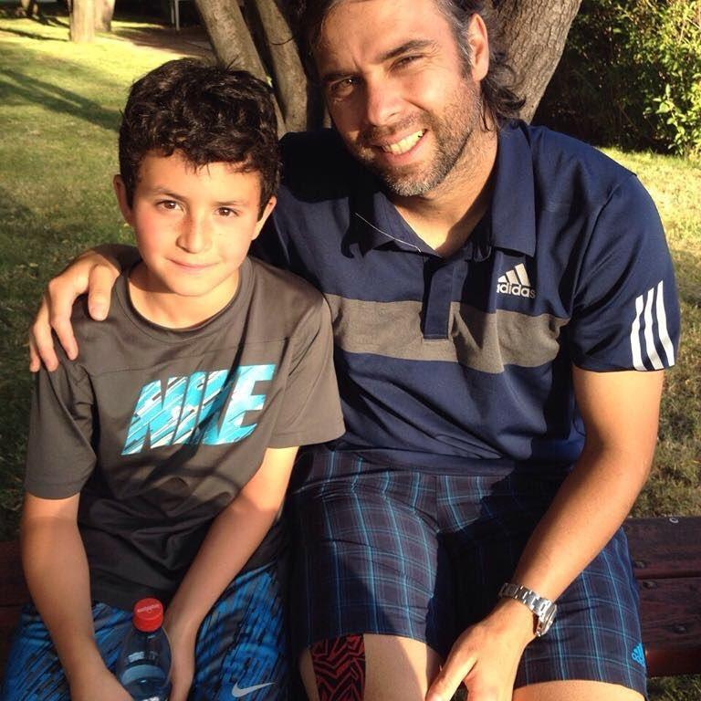 Nicolás Villalón con Fernando González el 2014.