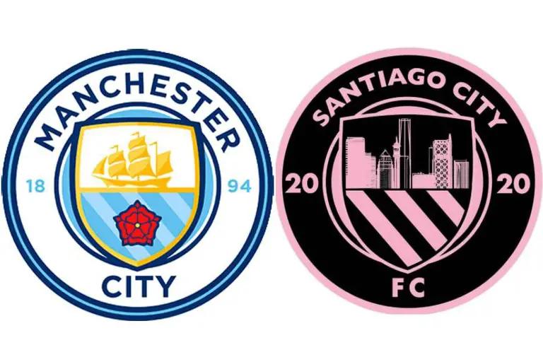La similitud del escudo del Manchester City y el Santiago City hizo que los ingleses demandasen por uso de derechos de imagen.