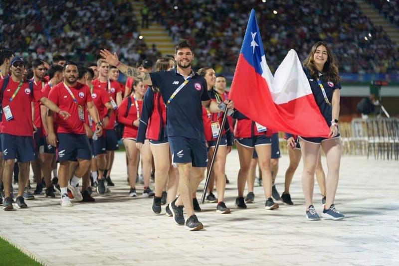 El Team Chile en la inauguración de los Juegos Bolivarianos Valledupar 2022