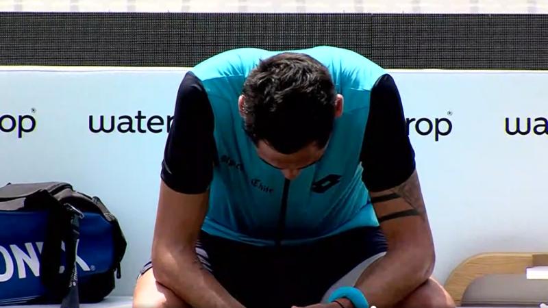 Tabilo quedó cabeza abajo tras su retiro en el ATP de Mallorca