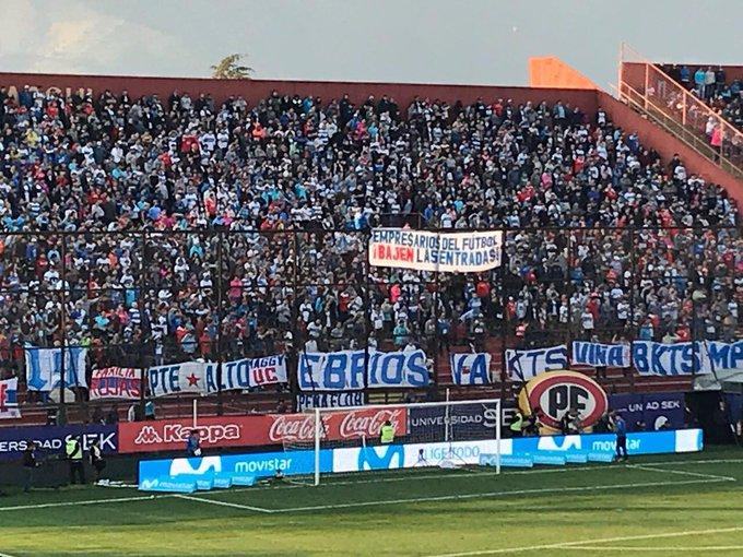 Lo mismo hizo la hinchada de la UC en 2018.