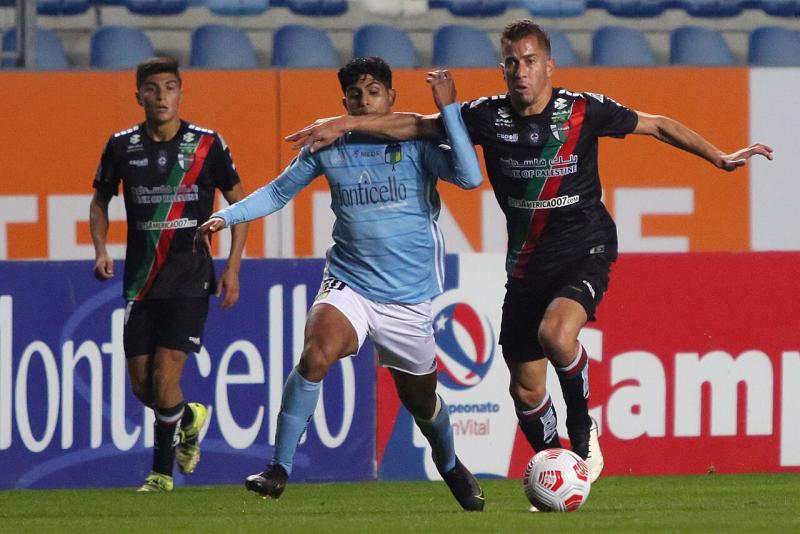 O'Higgins y Palestino se enfrentan en Rancagua. Imagen: Agencia Uno.