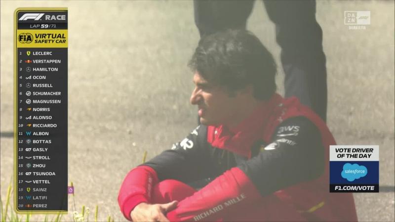 Carlos Sainz terminó desolado tras no poder seguir en el GP de Austria.
