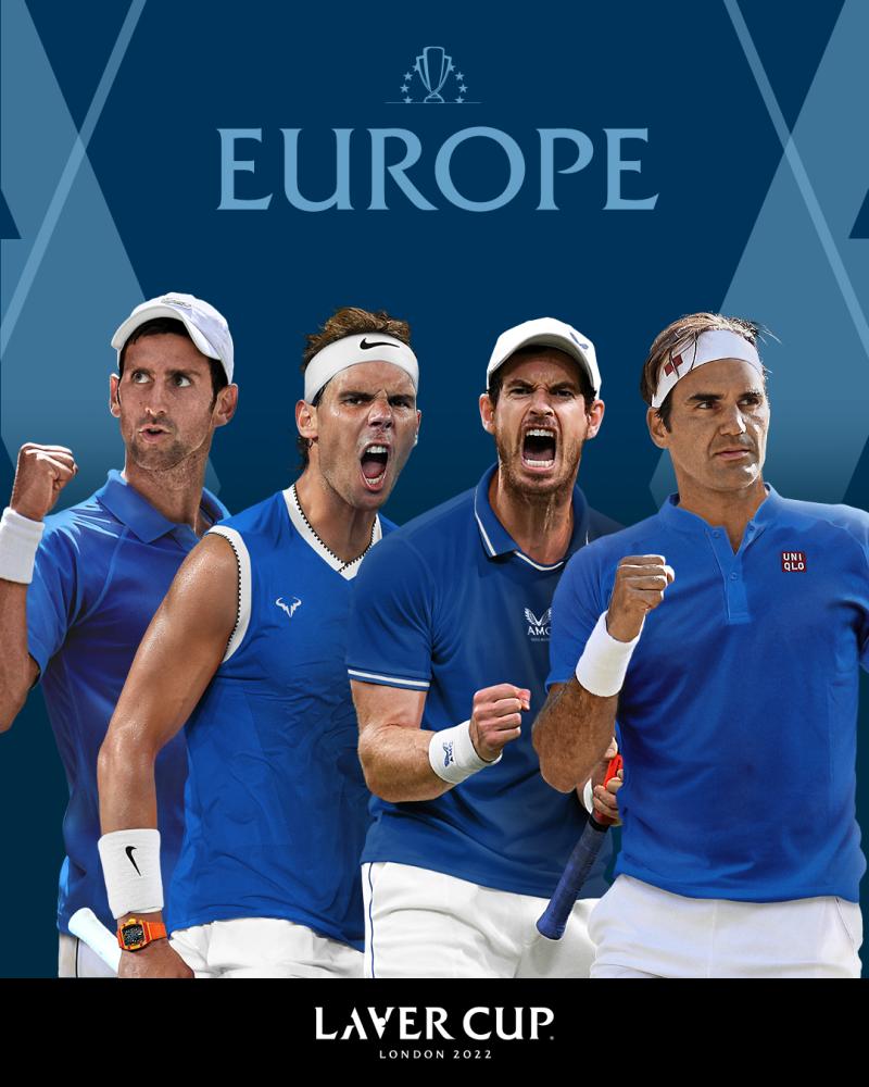 Rafael Nada, Novak Djokvic, Roger Federer y Andy Murray estarán en el Laver Cup.