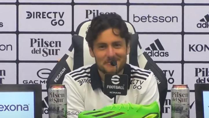 Marco Rojas habló en conferencia de prensa. Imagen: Pantallazo.