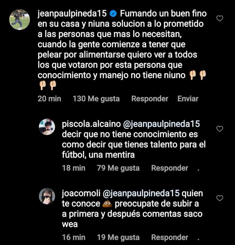 El mensaje de Jean Paul Pineda a Gabriel Boric.