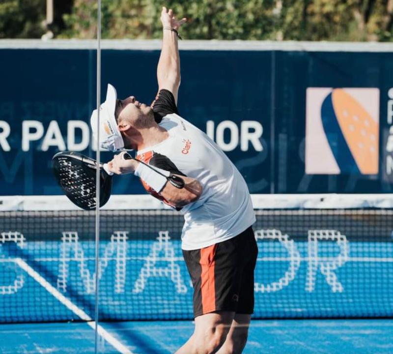 Javier Valdés entrenando para el torneo en Mendoza.