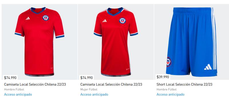 El precio de Adidas para la camiseta de la Roja.