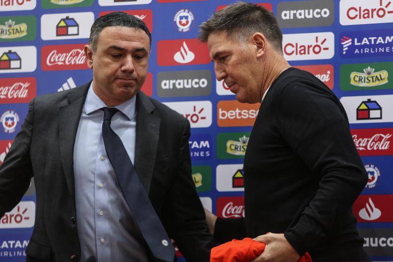 Francis Cagigao en la presentación de Eduardo Berizzo como DT de la Roja