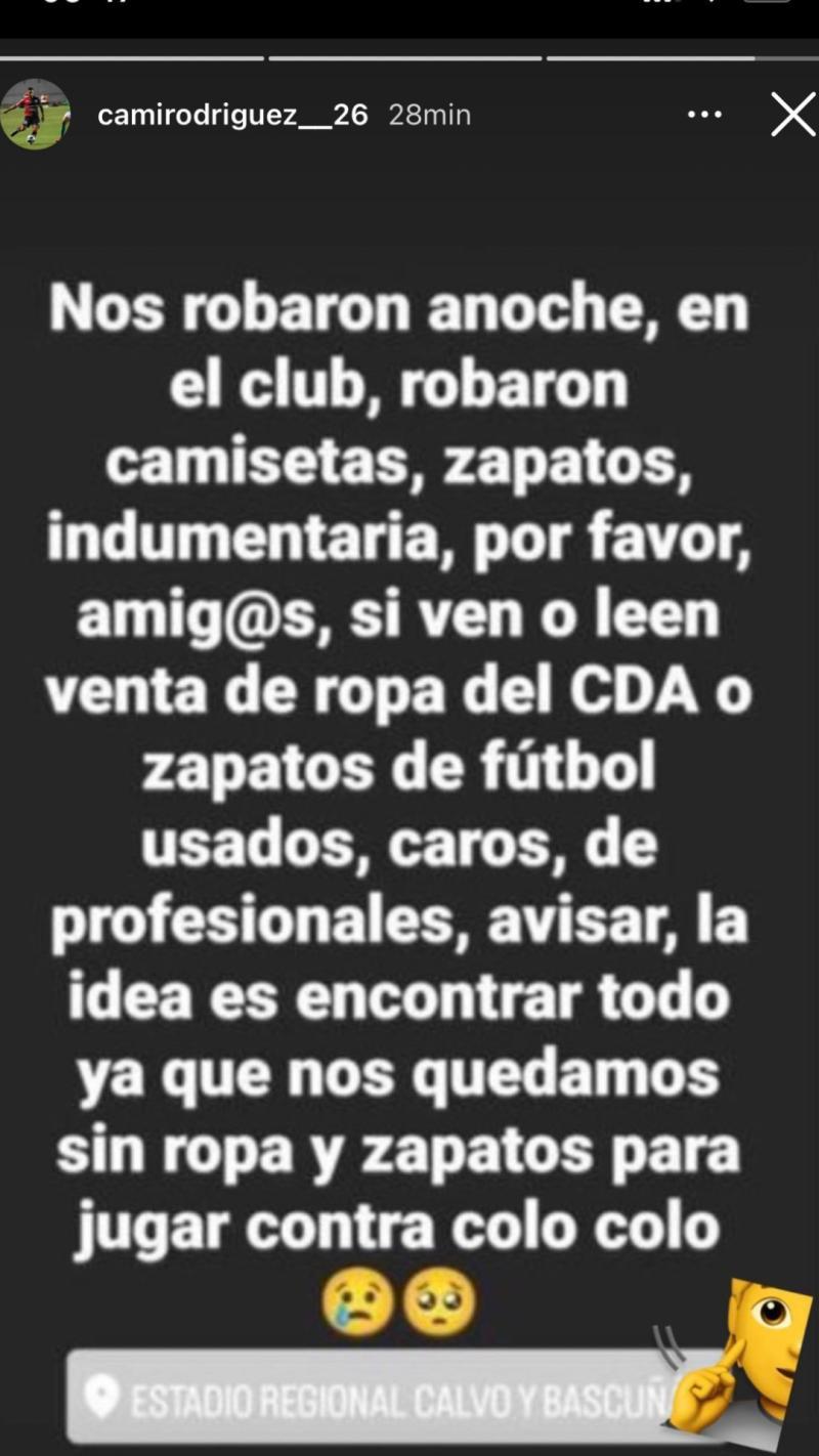 jugador de Antofagasta denunció el robo de la indumentaria