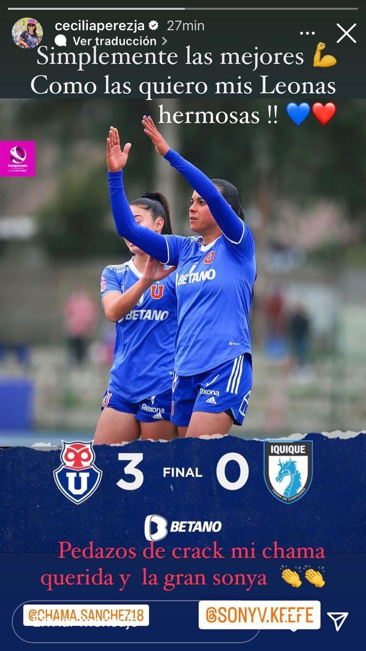 Las palabras de Cecilia Pérez tras el triunfo de la U sobre Iquique