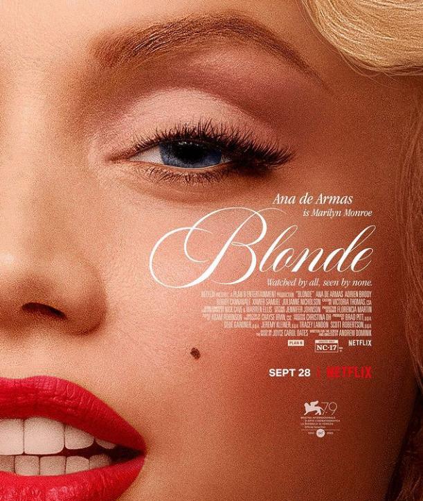 Poster oficial de Rubia, película de Marilyn Monroe.