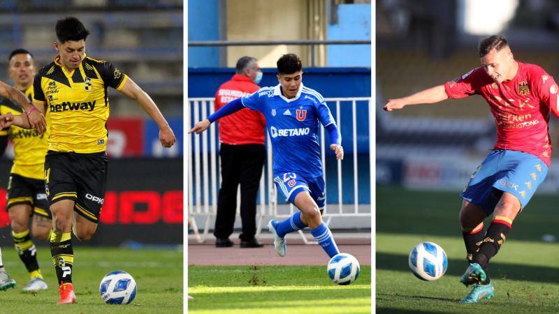 Tres de los juveniles con más minutos en el torneo: Parra de Coquimbo, Morales de la U y Yáñez de Unión Española