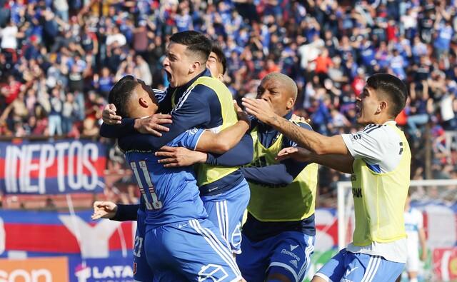 Universidad de Chile en el triunfo parcial por 1-0 ante Universidad Católica por el duelo de ida de Copa Chile