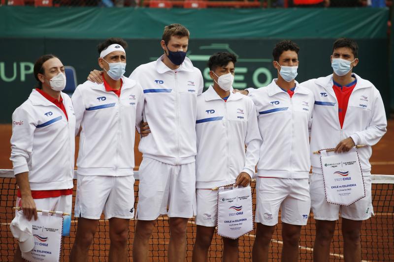 Chile en Copa Davis durante marzo de este 2022.