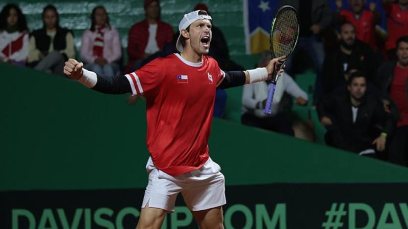 Nicolás Jarry, tenista chileno que disputa el ATP 250 de Seúl, en Corea del Sur