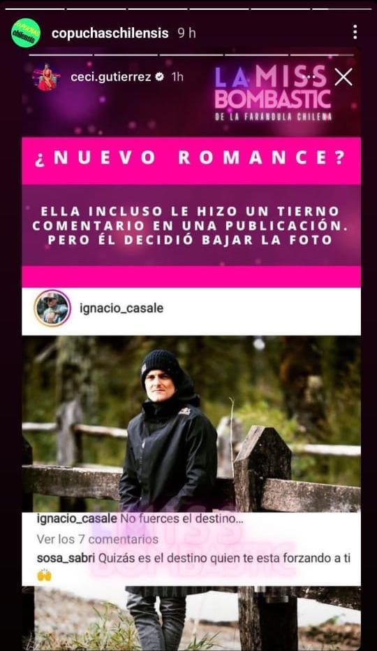 Sabrina Sosa tendría una relación con el piloto chileno Ignacio Casale.