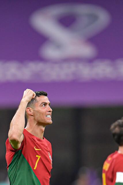 Cristiano Ronaldo festeja la anotación de su equipo ante Uruguay. Imagen: Photosport.