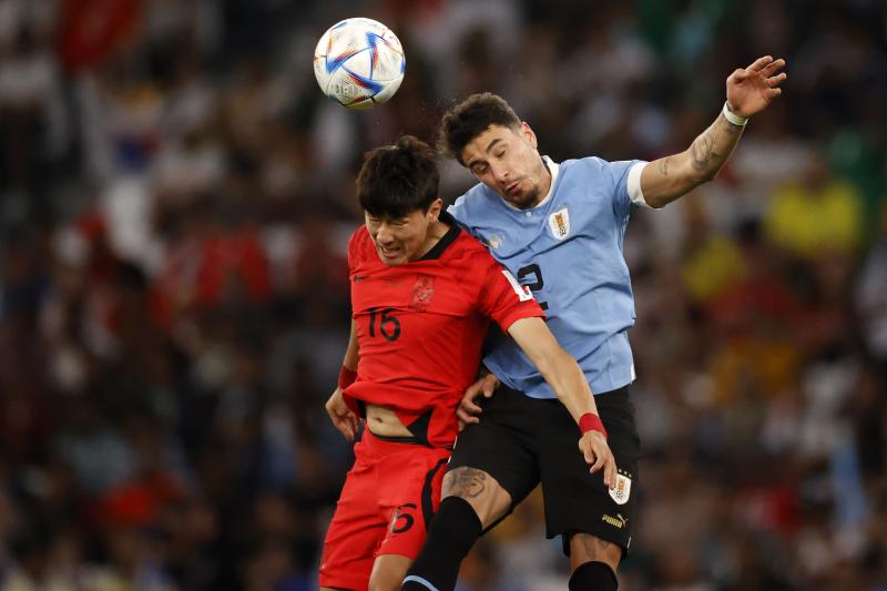 Uruguay controló el partido, pero no pudo ante Corea del Sur en el Mundial
