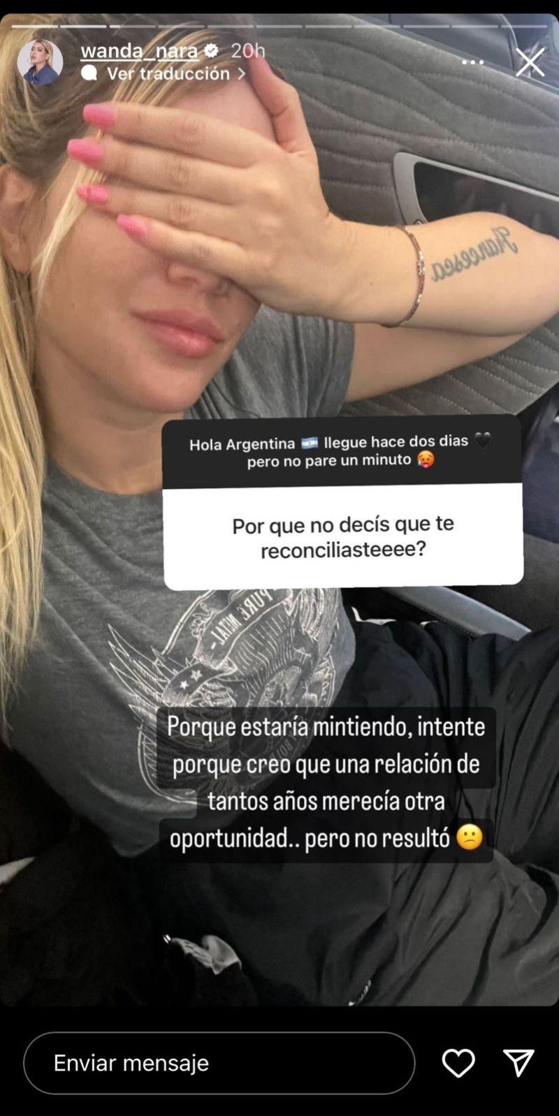 Wanda Nara rompió el silencio y afirmó que no hubo reconciliación con Mauro Icardi.