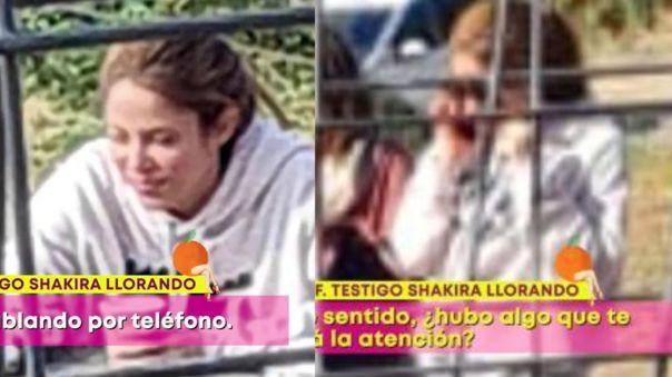 Shakira fue captado llorando en un parque tras su separación con Gerard Piqué.