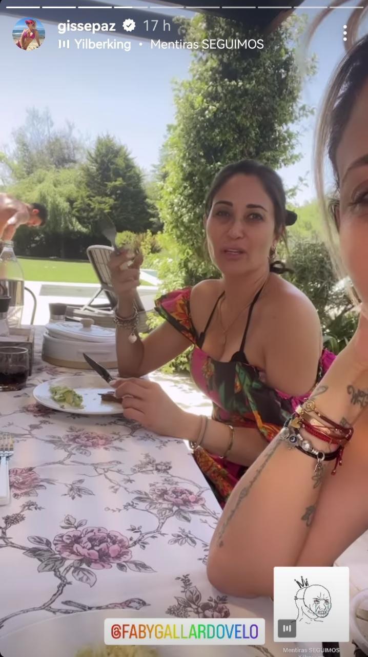 Gissella Gallardo mostró en redes sociales que estuvo junto a Mauricio Pinilla