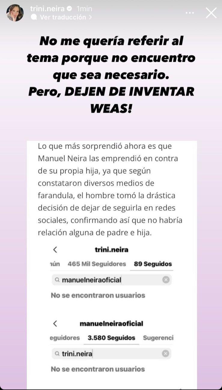 Trini Neira vía Instagram