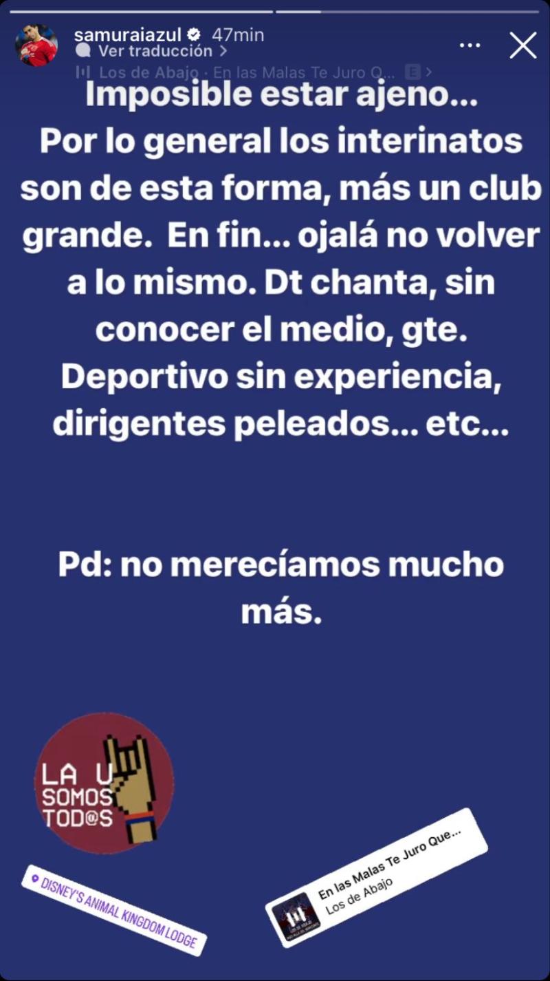 Johnny Herrera detalló las razones del mal año de la U