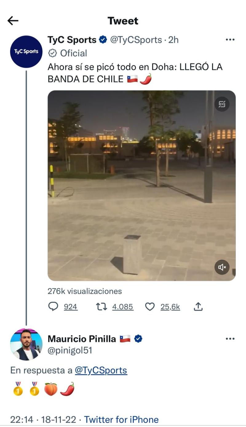 Mauricio Pinilla sacó a relucir toda su creatividad para responder a las burlas de la prensa argentina.