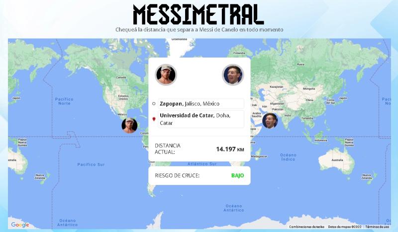 Así funciona la página que calcula la distancia de Canelo con Messi