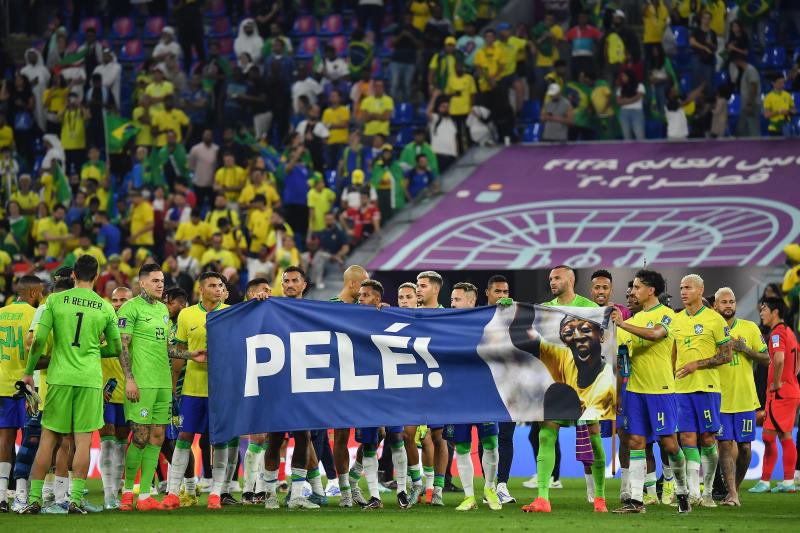 En la última Copa del Mundo, los jugadores de Brasil homenajearon a Pelé.