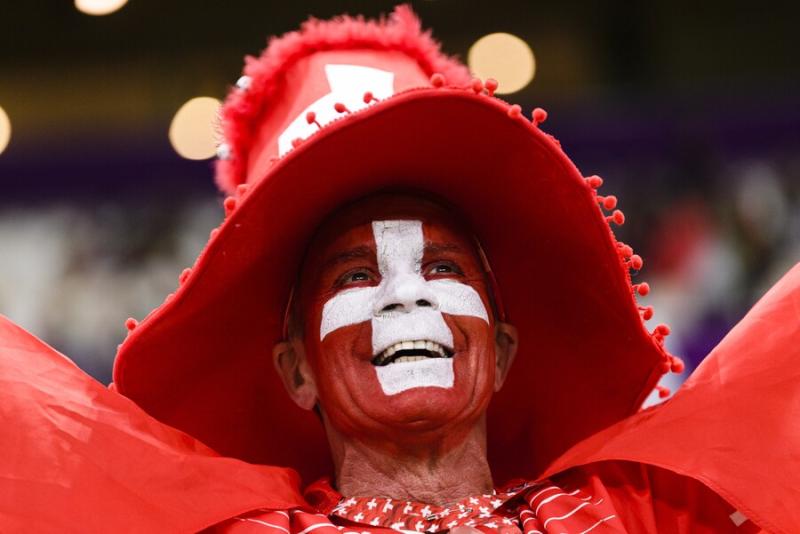 Los hinchas de Suiza se hicieron sentir en este partido. Imagen: Photosport.
