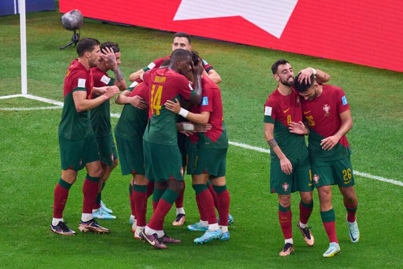 Portugal pasó por arriba de Suiza en los octavos de final. Imagen: Photosport.