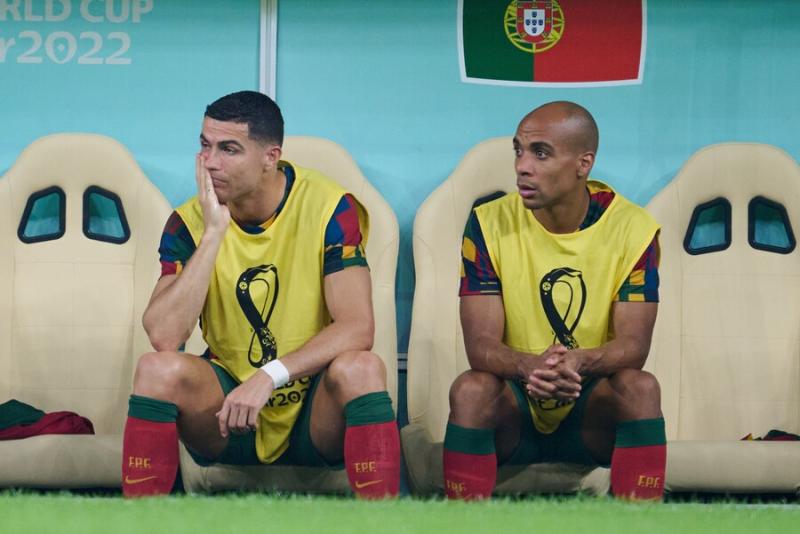 Cristiano Ronaldo miró el partido desde la banca. Imagen: Photosport.