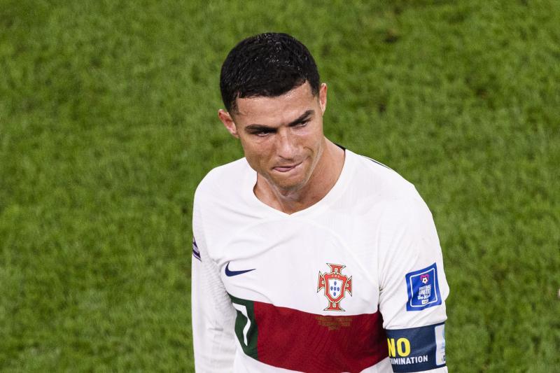 Cristiano Ronaldo salió entre lágrimas tras quedar eliminado.