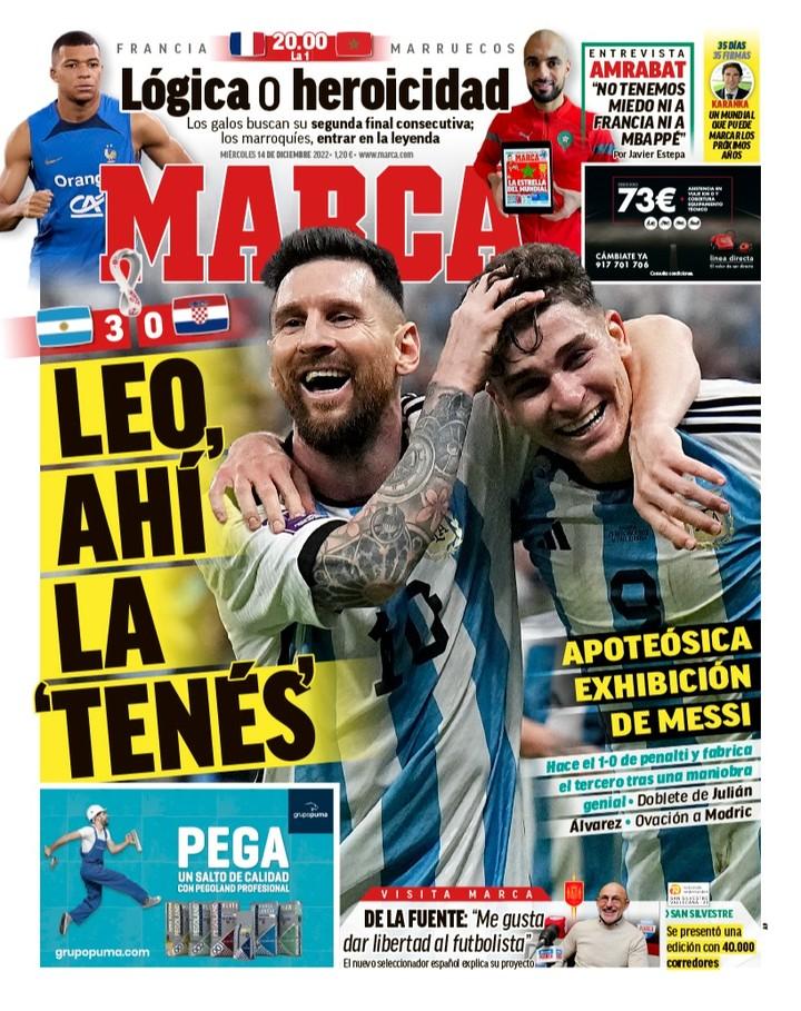 Marca, Argentina campeón del Mundial.