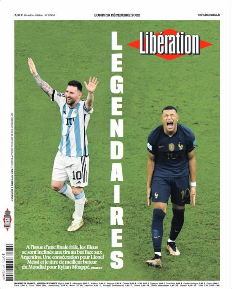 Libération, Argentina campeón del Mundial.