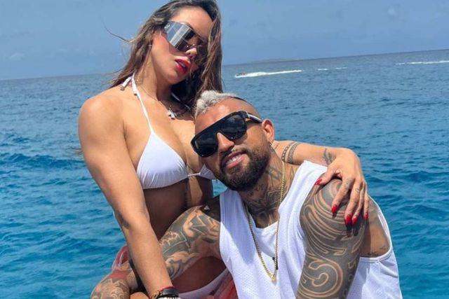 Arturo Vidal y Sonia Isaza.