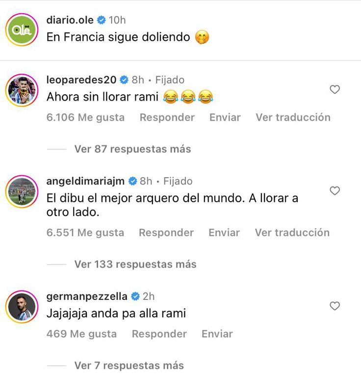 Campeones con Argentina le respondieron con todo a Adil Rami.