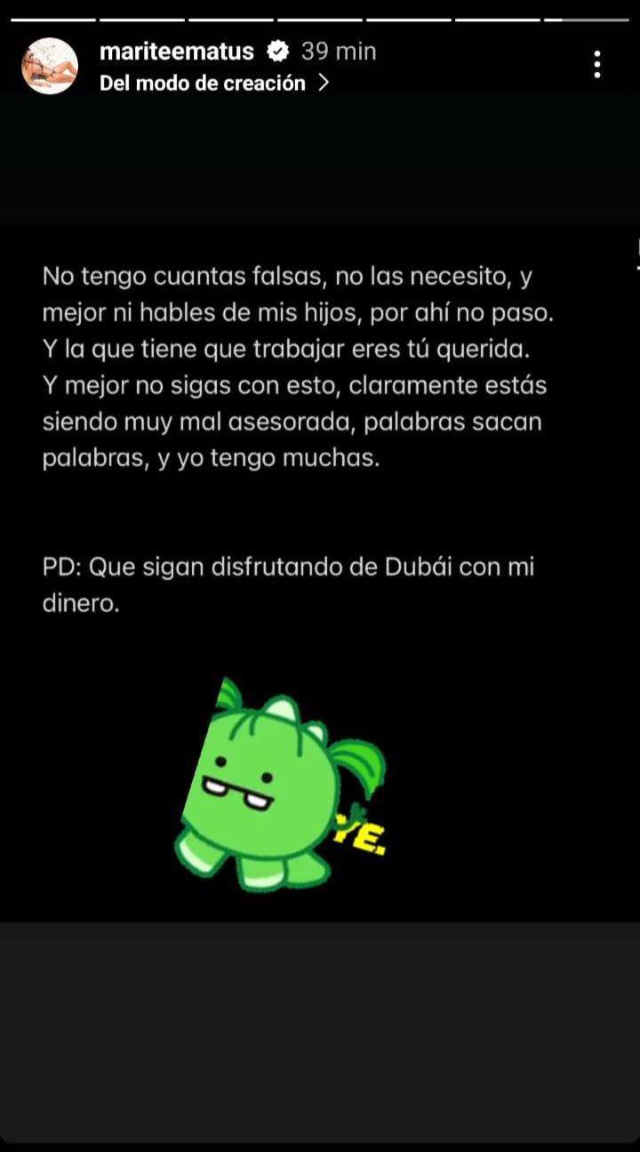 Marité Matus se fue en contra de Yralbeth Flores.