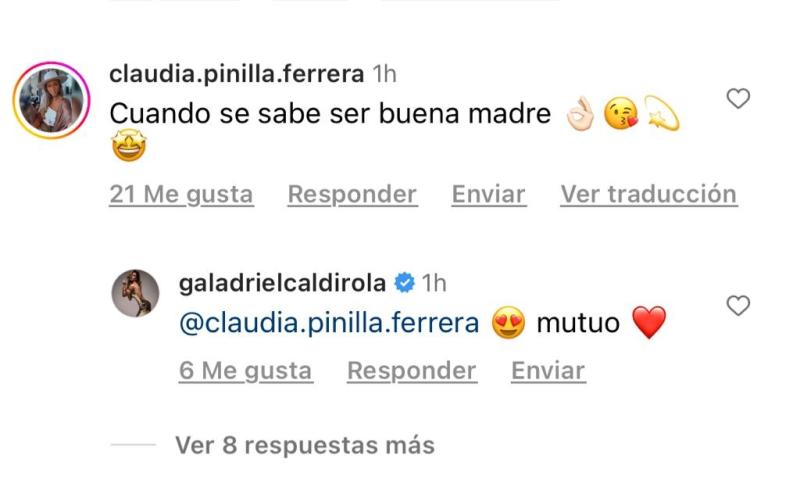 Hermana de Mauricio Pinilla le mandó flor de halago a Gala Caldirola por su maternidad. (Captura Instagram)