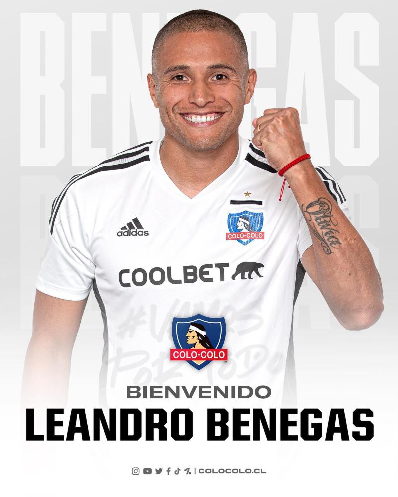 Leandro Benegas fue oficializado en Colo Colo. Imagen: Colo Colo.