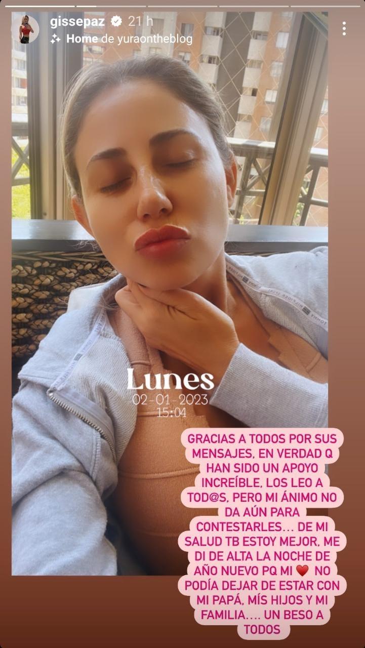 Gissella Gallardo compartió sentido mensaje tras un complejo inicio de año. (Instagram)
